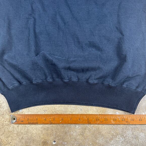 Vintage Tommy Hilfiger Spell Out Sweatshirt Black Blue Green 90s Crewneck L - Picture 8 of 9
